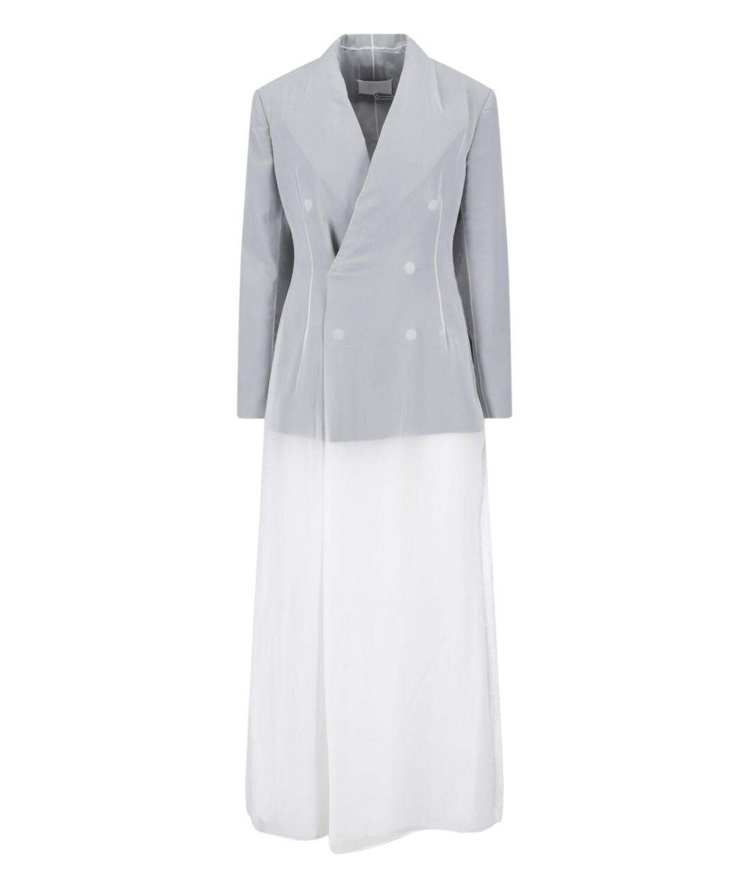 MAISON MARGIELA Серое ацетатное платье, фото 1