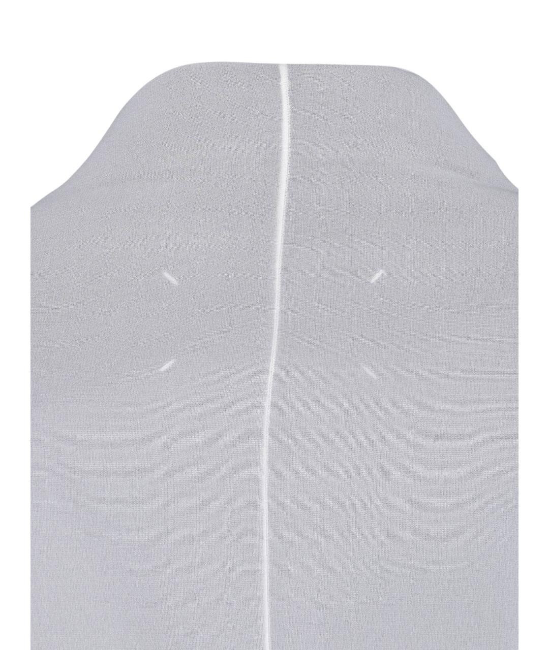 MAISON MARGIELA Серое ацетатное платье, фото 5