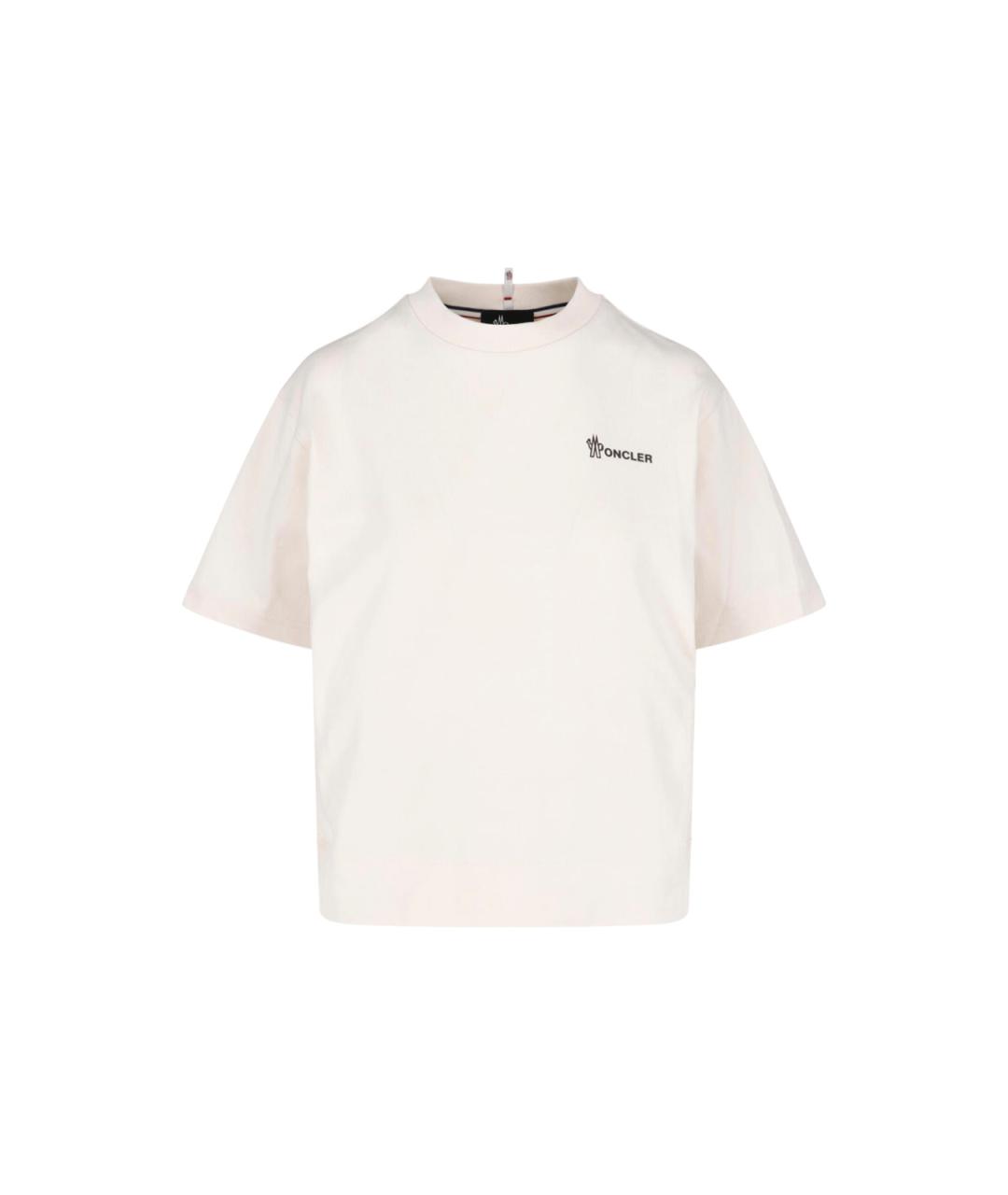 MONCLER GRENOBLE Белая хлопковая футболка, фото 1