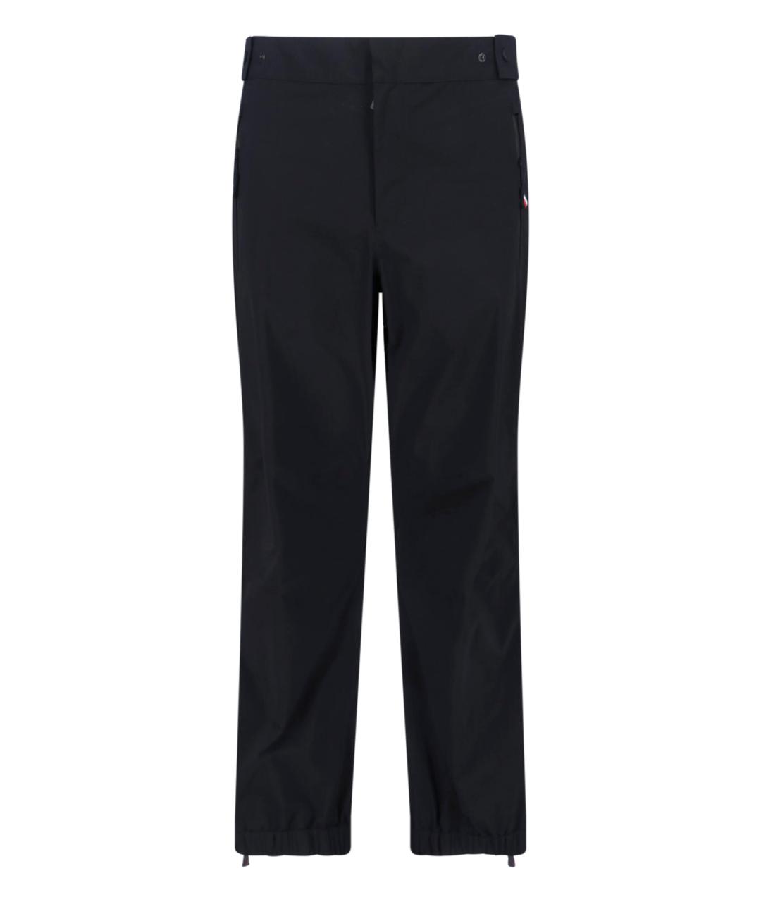 MONCLER GRENOBLE Черные полиамидовые повседневные брюки, фото 1