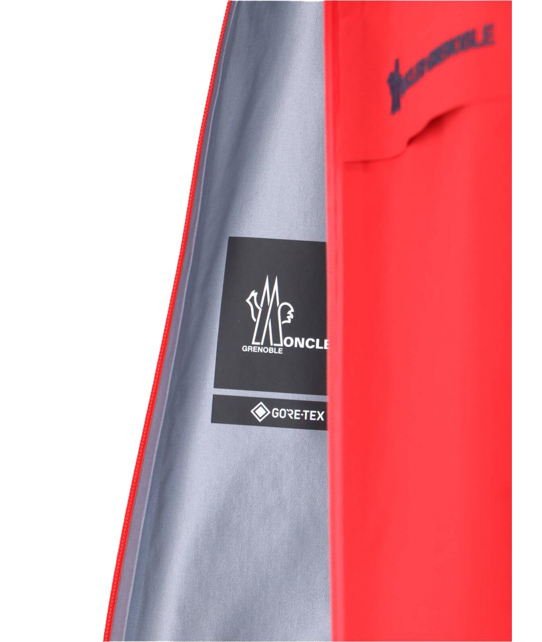 MONCLER GRENOBLE Красная полиамидовая куртка, фото 4