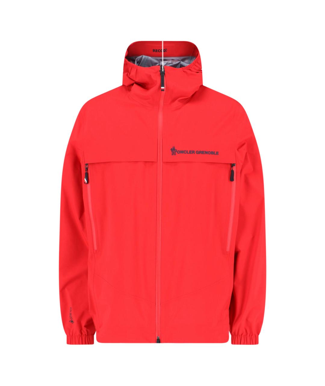 MONCLER GRENOBLE Красная полиамидовая куртка, фото 1