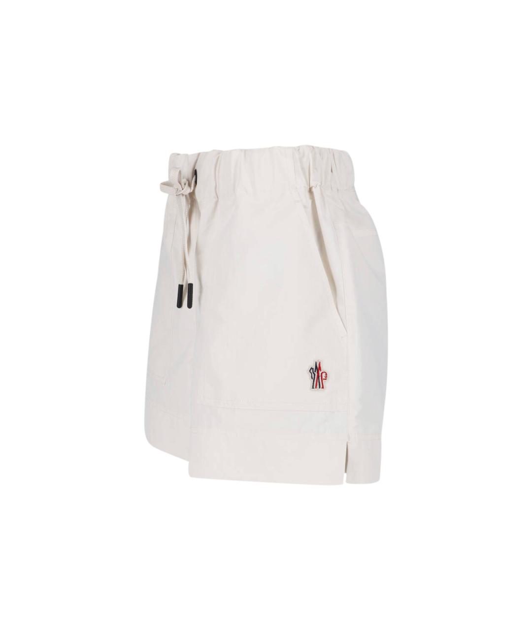 MONCLER GRENOBLE Белые полиэстеровые шорты, фото 3