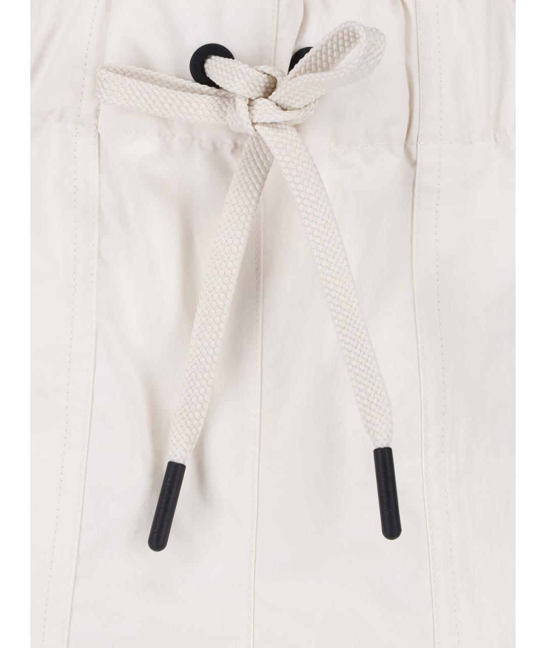 MONCLER GRENOBLE Белые полиэстеровые шорты, фото 5