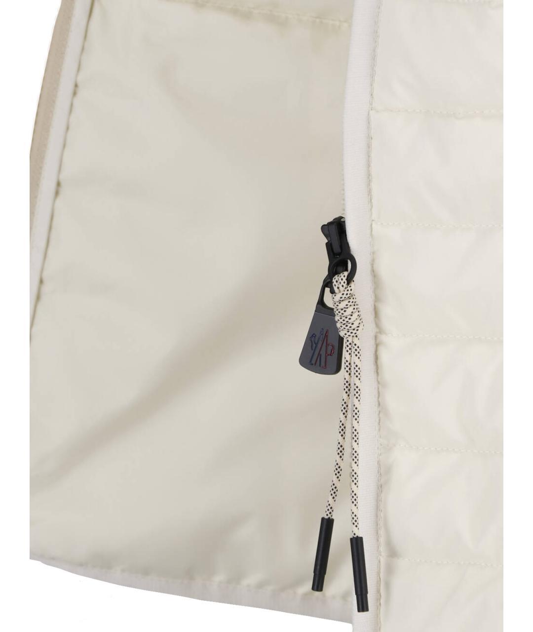 MONCLER GRENOBLE Белый полиамидовый кардиган, фото 5