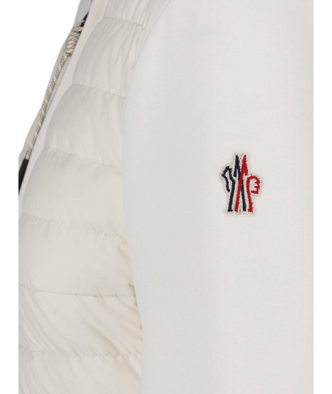 MONCLER GRENOBLE Белый полиамидовый кардиган, фото 4