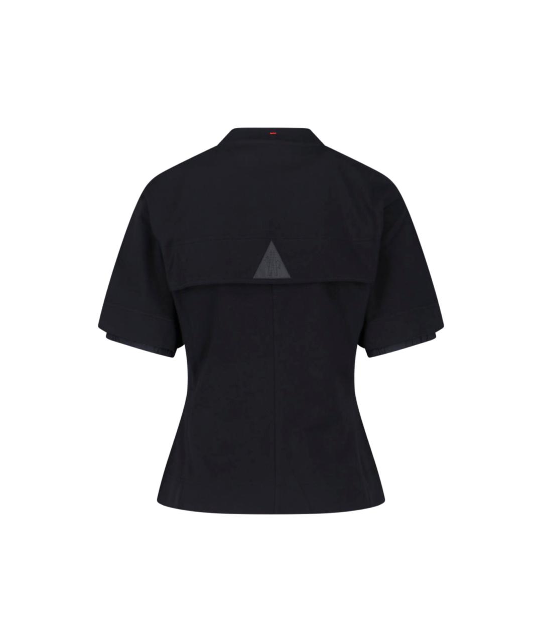 MONCLER GRENOBLE Черная полиамидовая футболка, фото 2