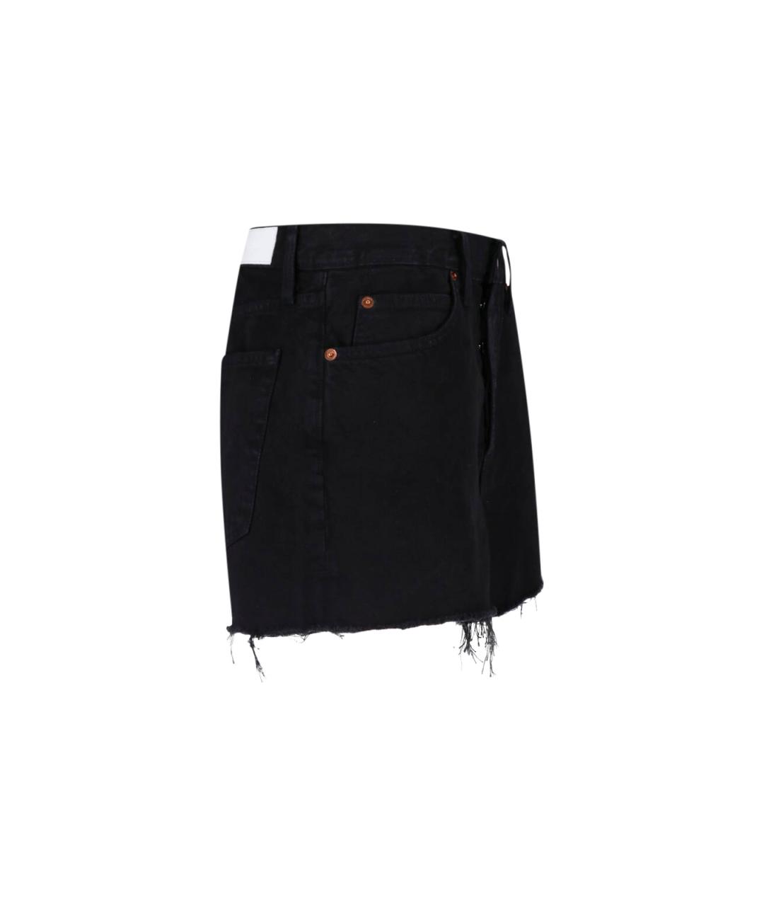 RE/DONE Черные хлопковые шорты, фото 3