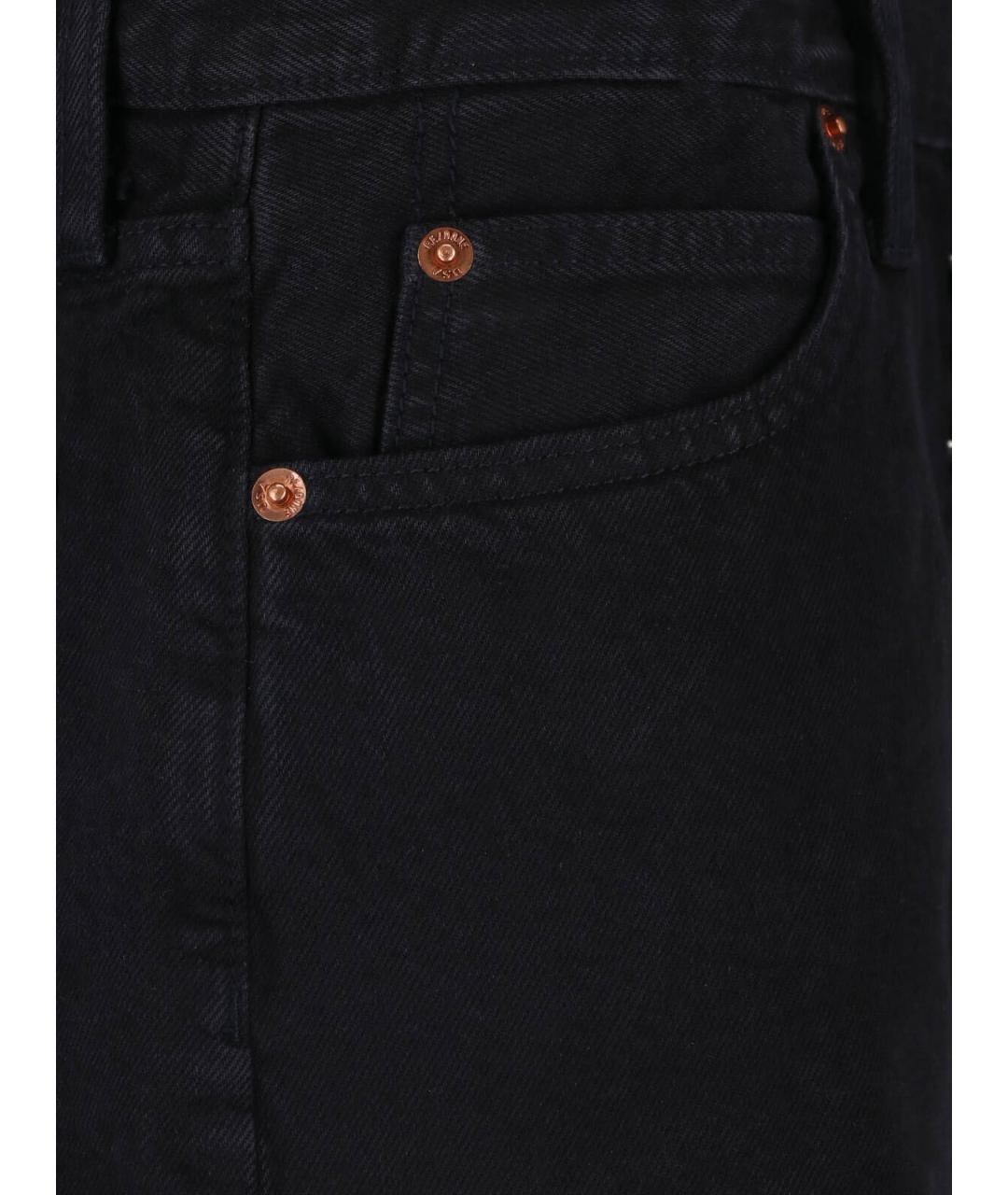 RE/DONE Черные хлопковые шорты, фото 4