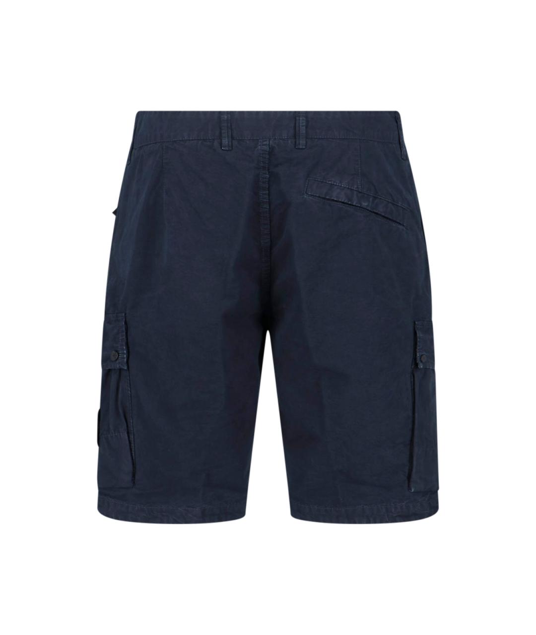 STONE ISLAND Синие хлопковые шорты, фото 2