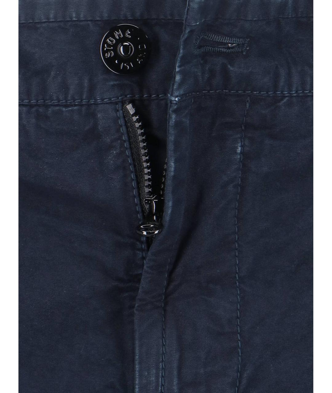STONE ISLAND Синие хлопковые шорты, фото 5