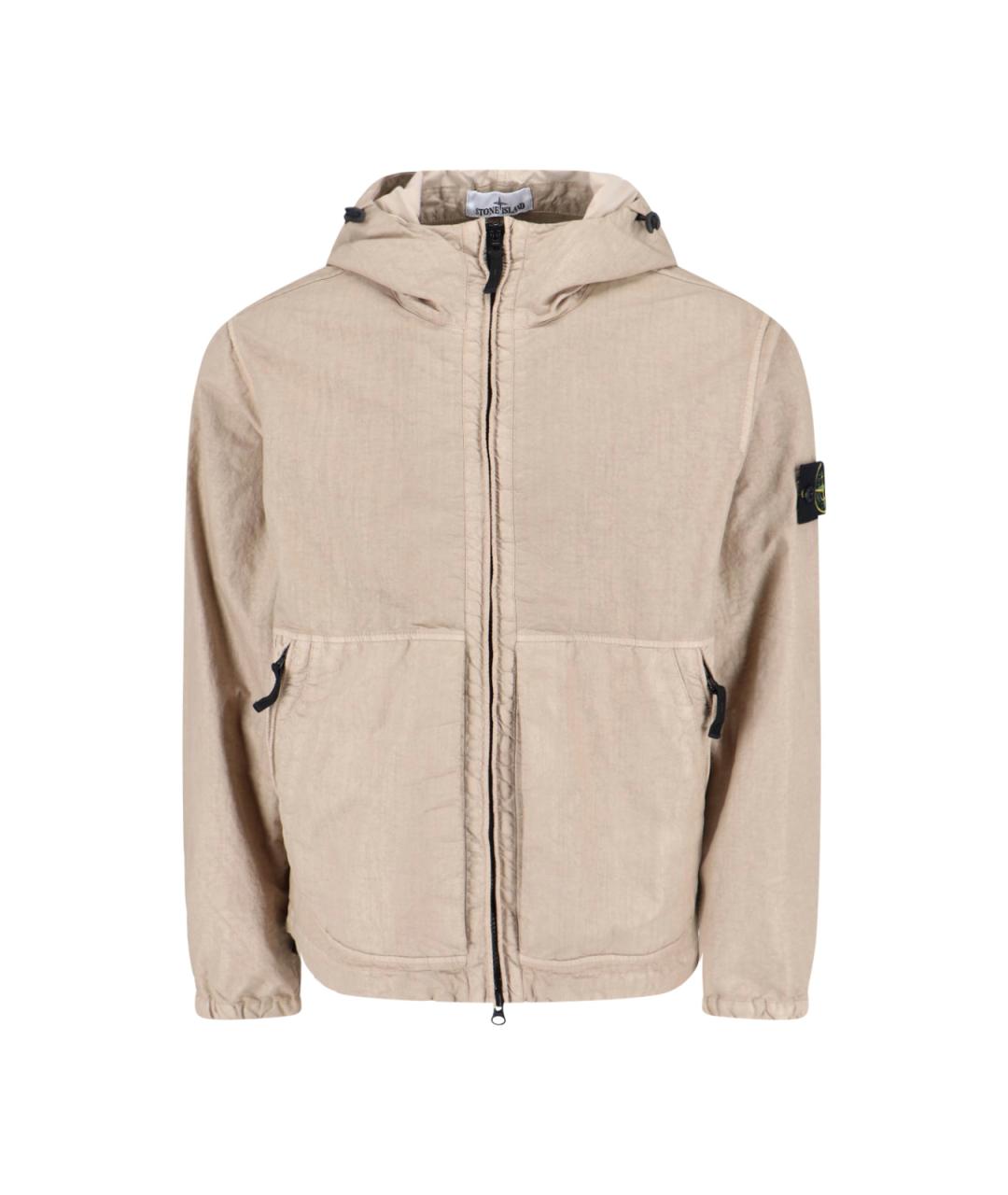 STONE ISLAND Бежевая полиамидовая куртка, фото 1