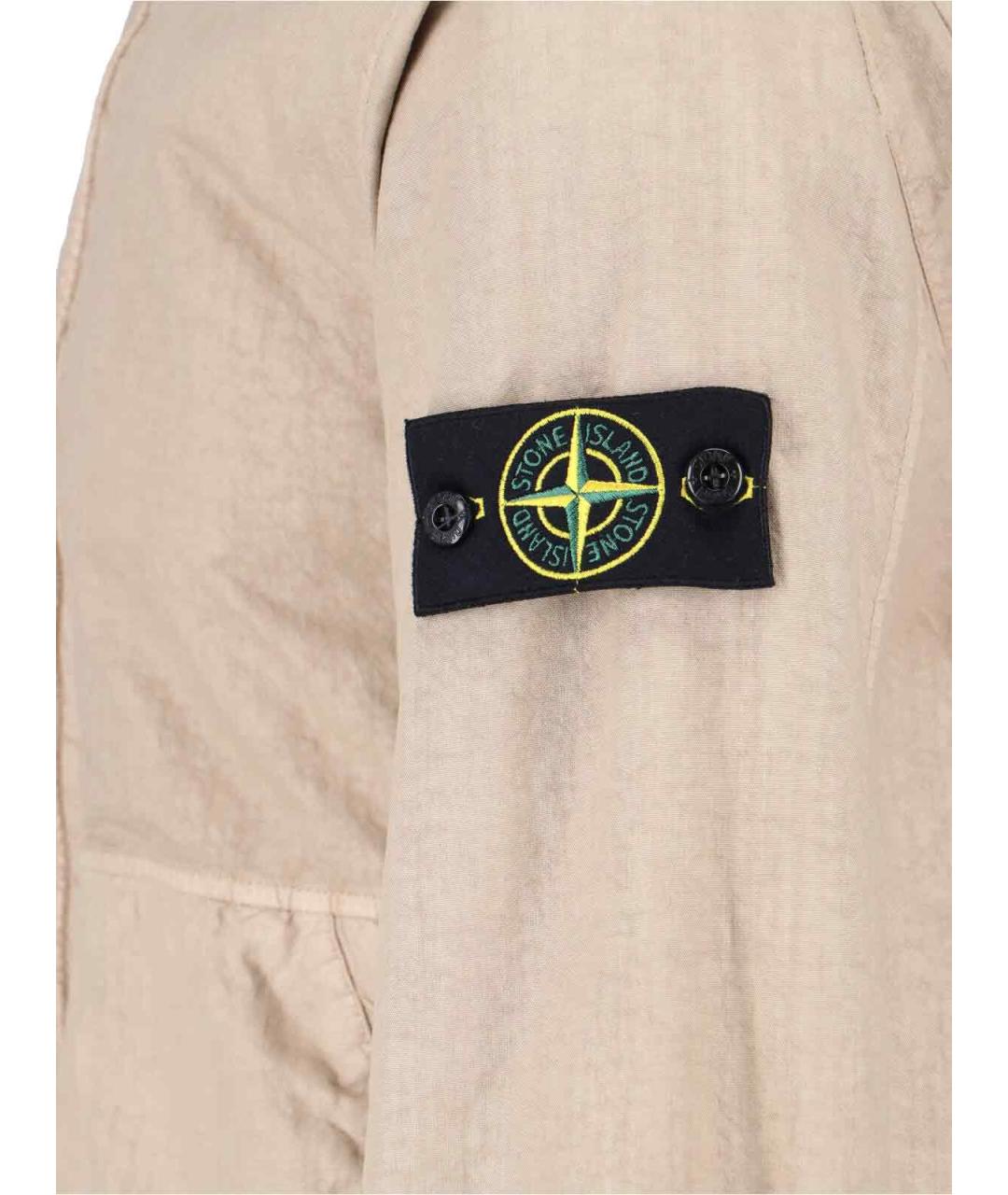 STONE ISLAND Бежевая полиамидовая куртка, фото 3