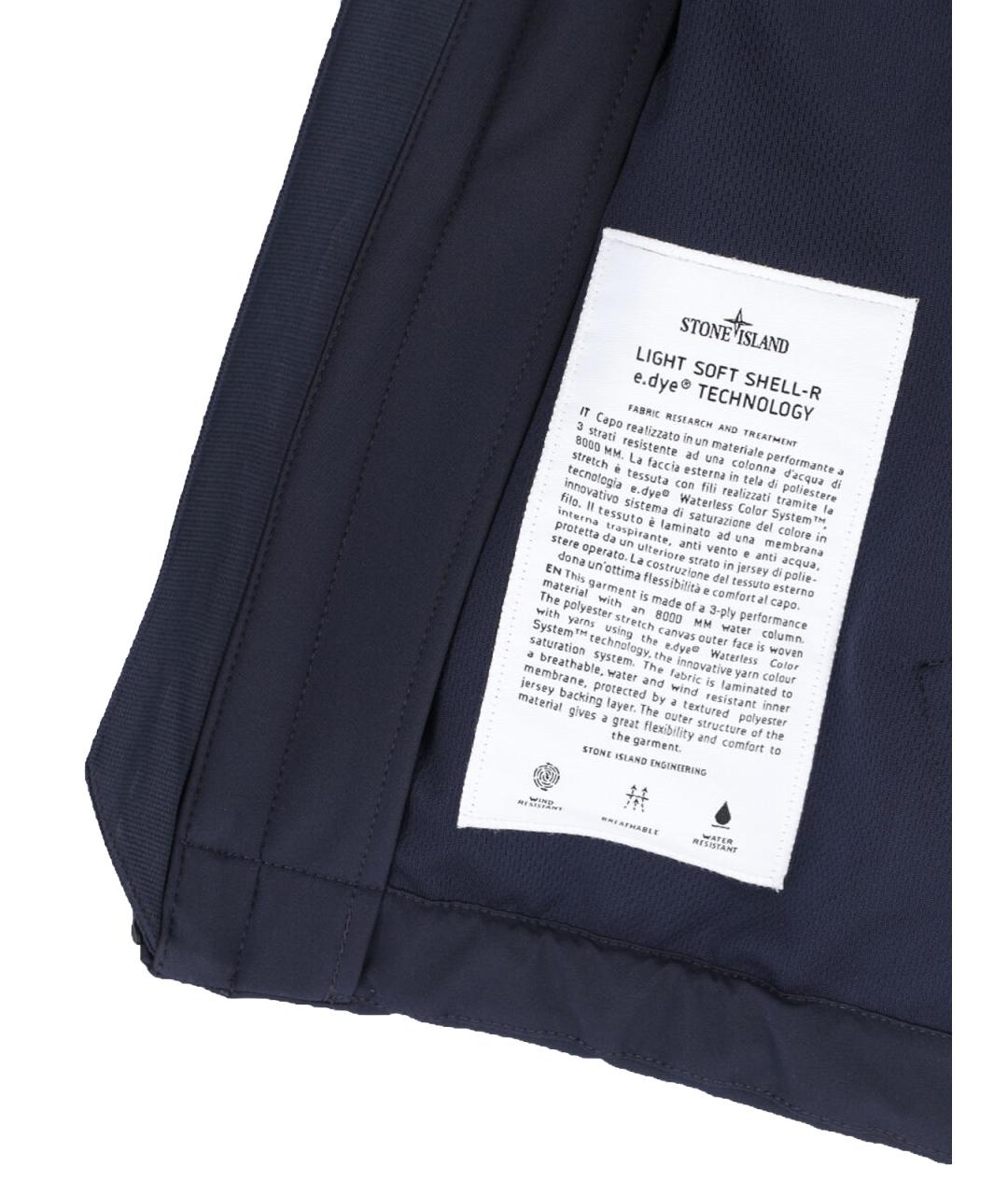 STONE ISLAND Синяя полиэстеровая куртка, фото 4