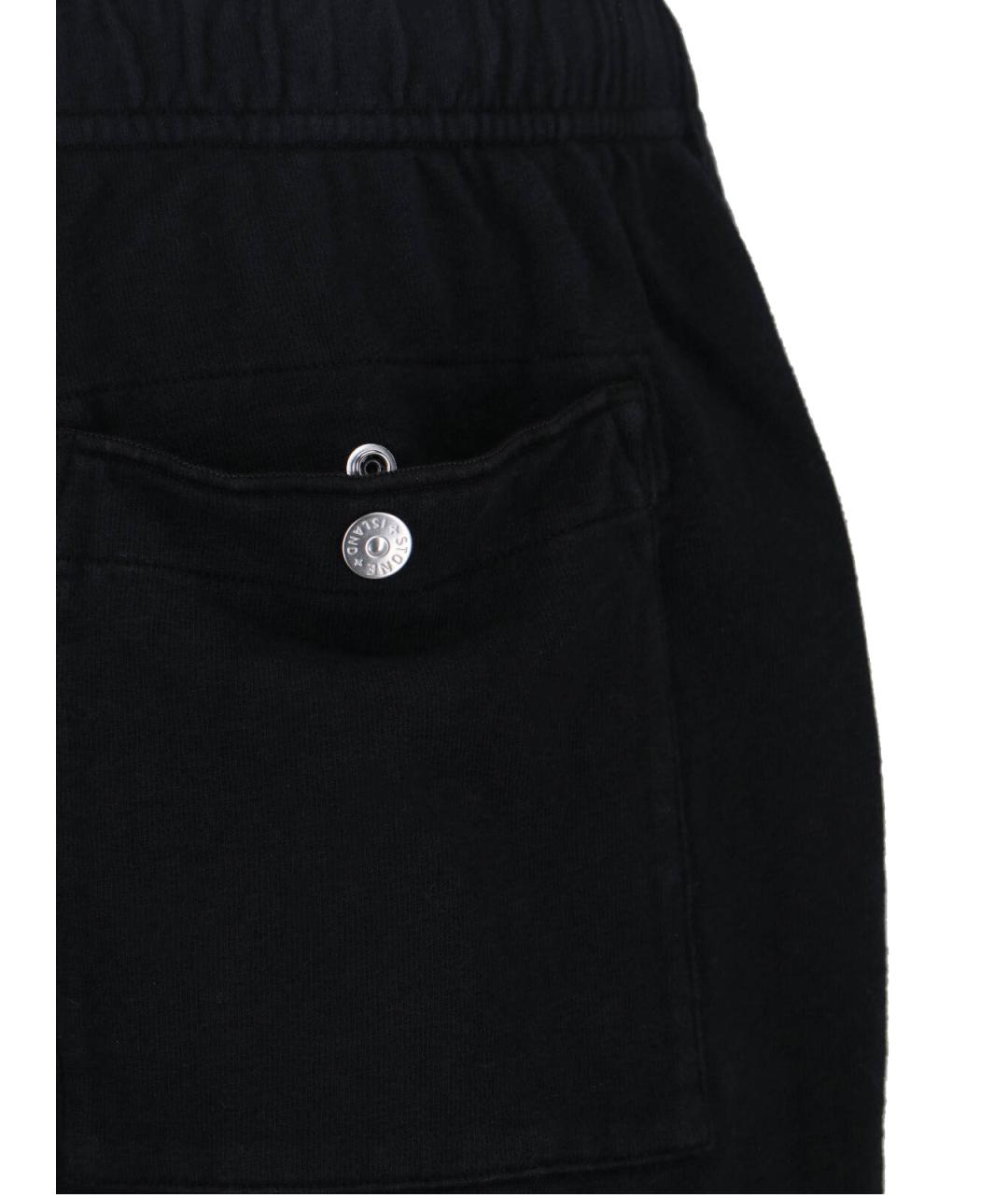 STONE ISLAND Черные хлопковые шорты, фото 5