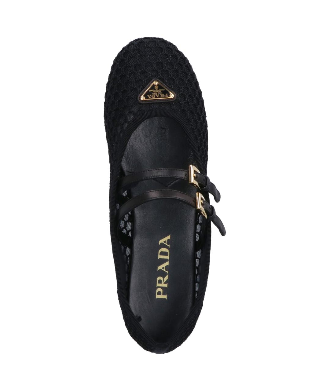 PRADA Черные синтетические балетки, фото 5