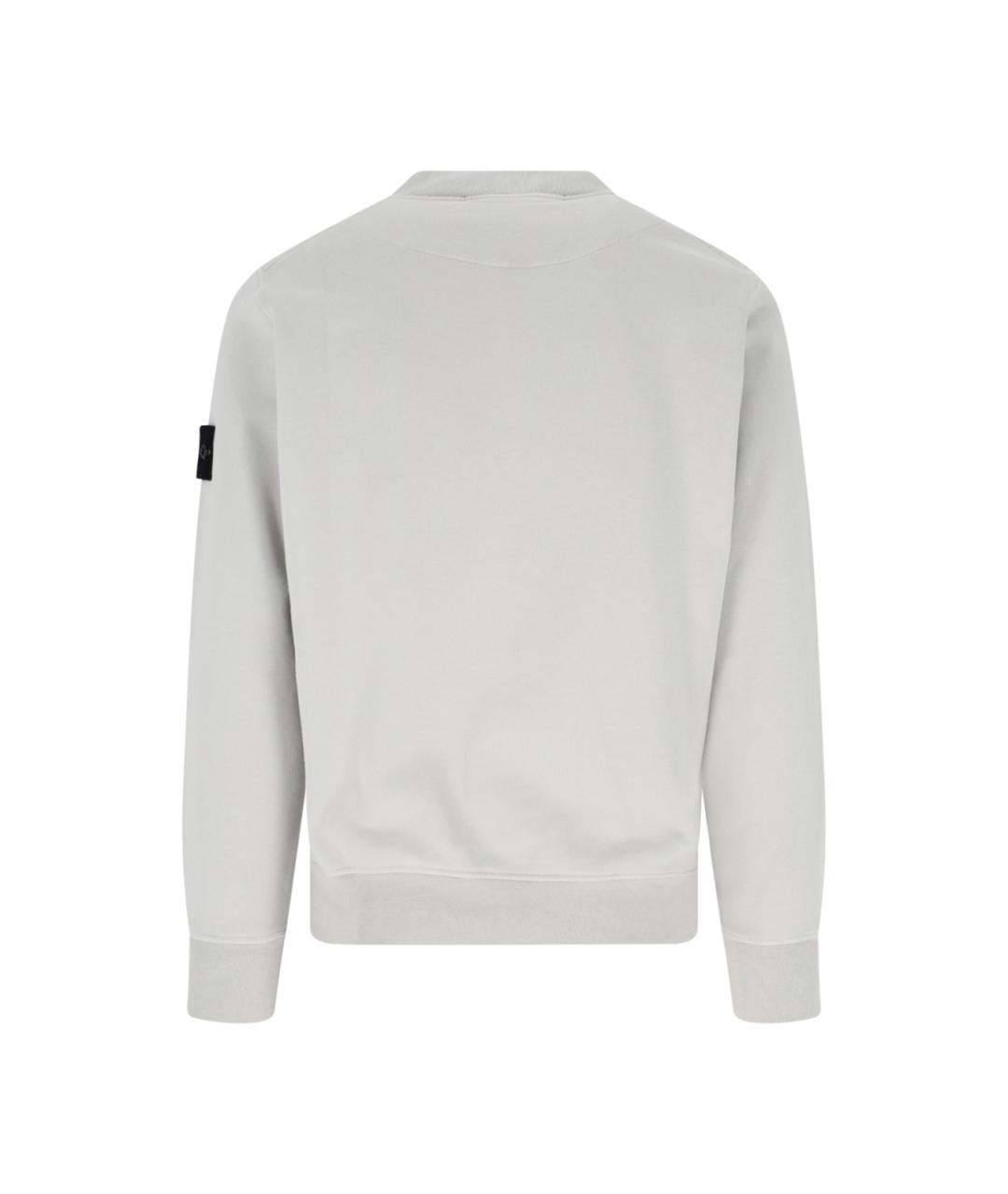 STONE ISLAND Серый хлопковый джемпер / свитер, фото 2