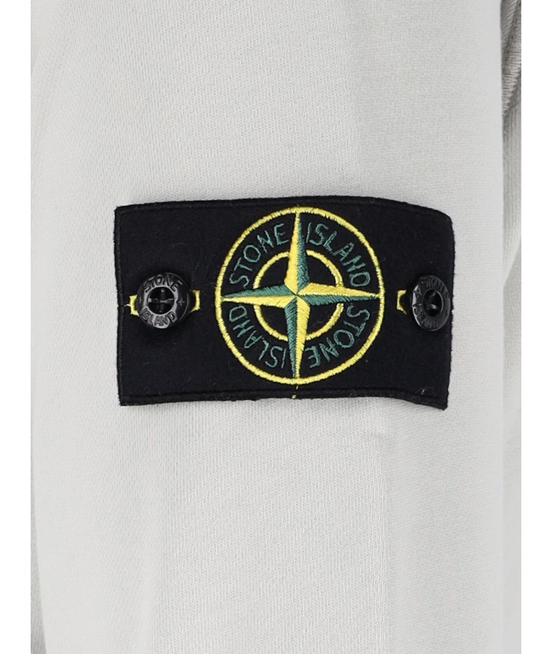 STONE ISLAND Серый хлопковый джемпер / свитер, фото 3