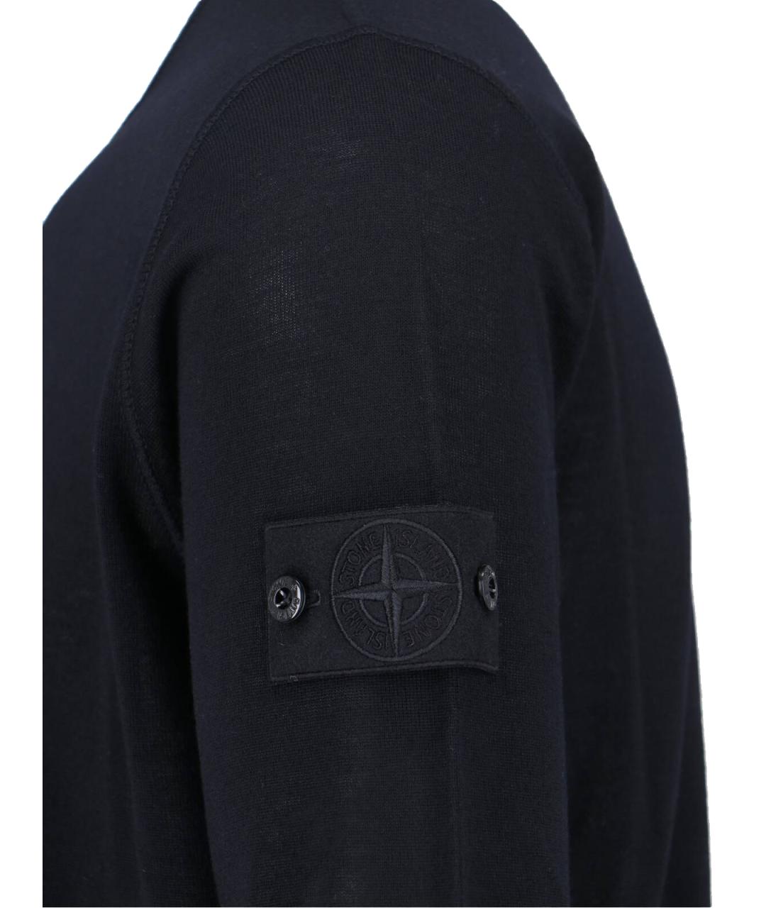 STONE ISLAND Черный шерстяной джемпер / свитер, фото 3