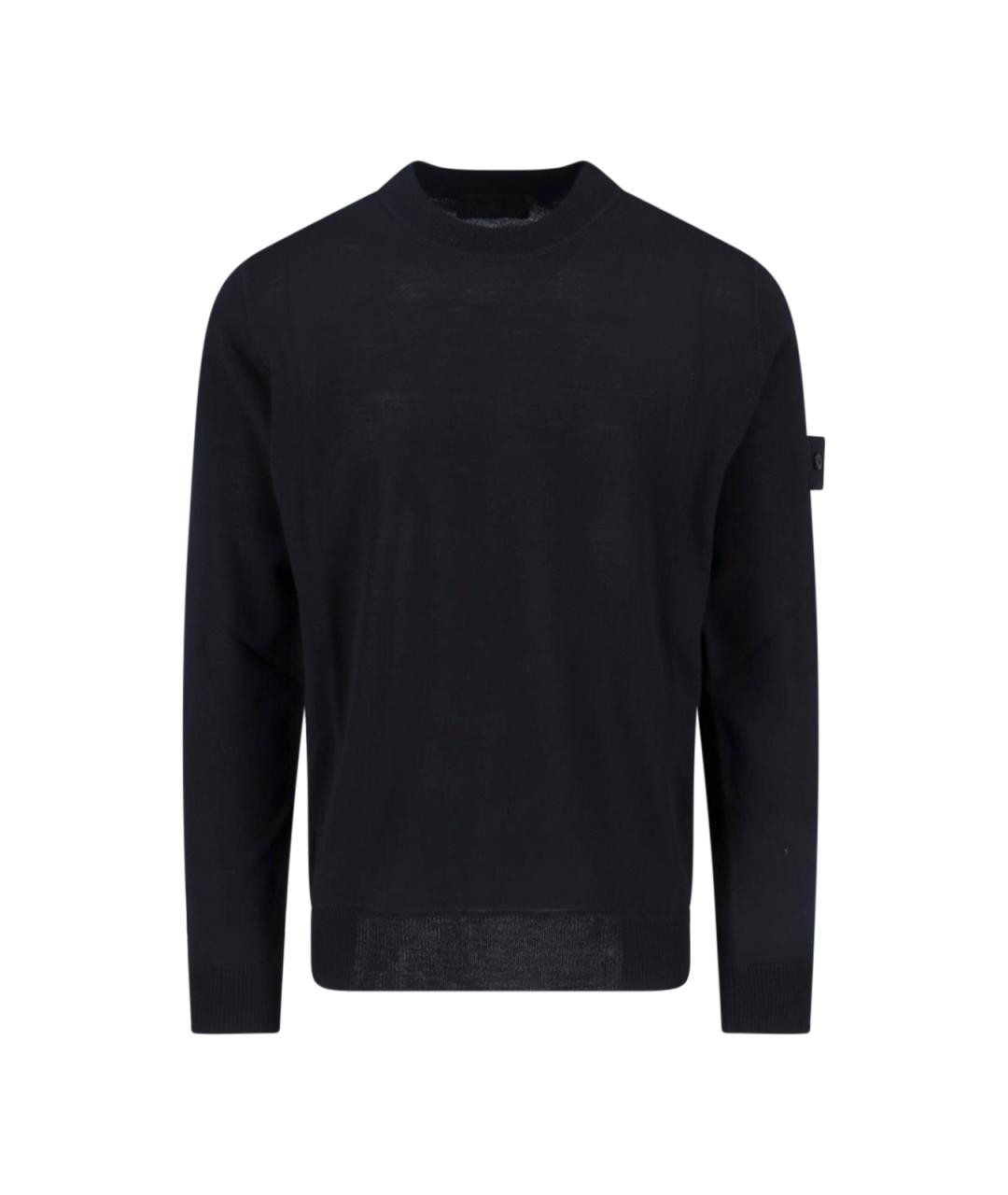 STONE ISLAND Черный шерстяной джемпер / свитер, фото 1