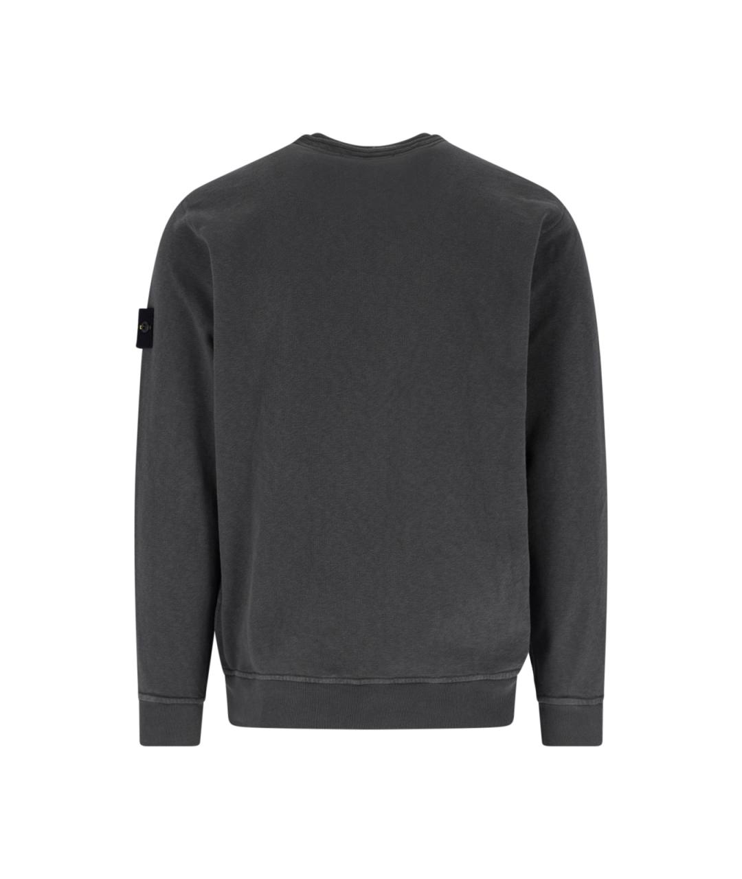 STONE ISLAND Серый хлопковый джемпер / свитер, фото 2