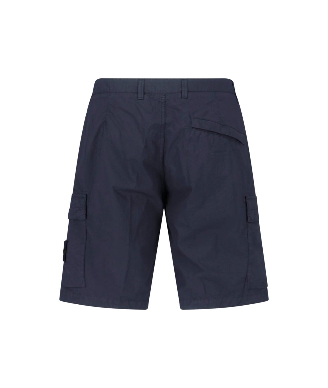 STONE ISLAND Синие хлопковые шорты, фото 2