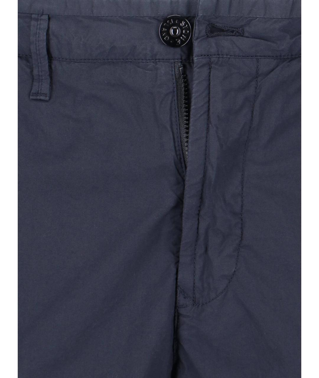STONE ISLAND Синие хлопковые шорты, фото 5