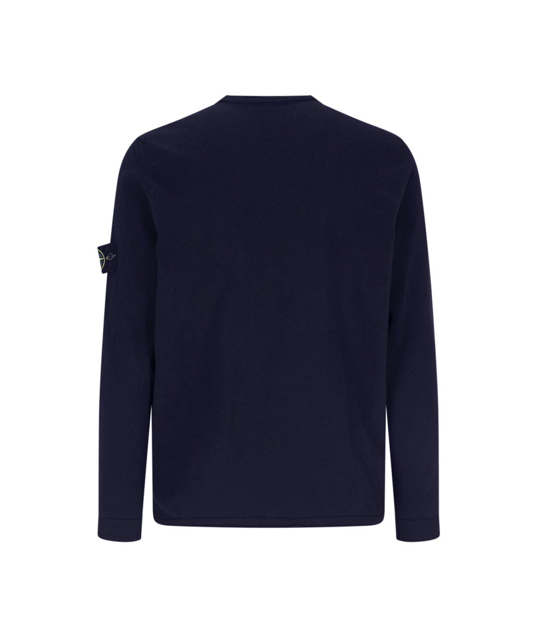 STONE ISLAND Синий хлопковый джемпер / свитер, фото 2