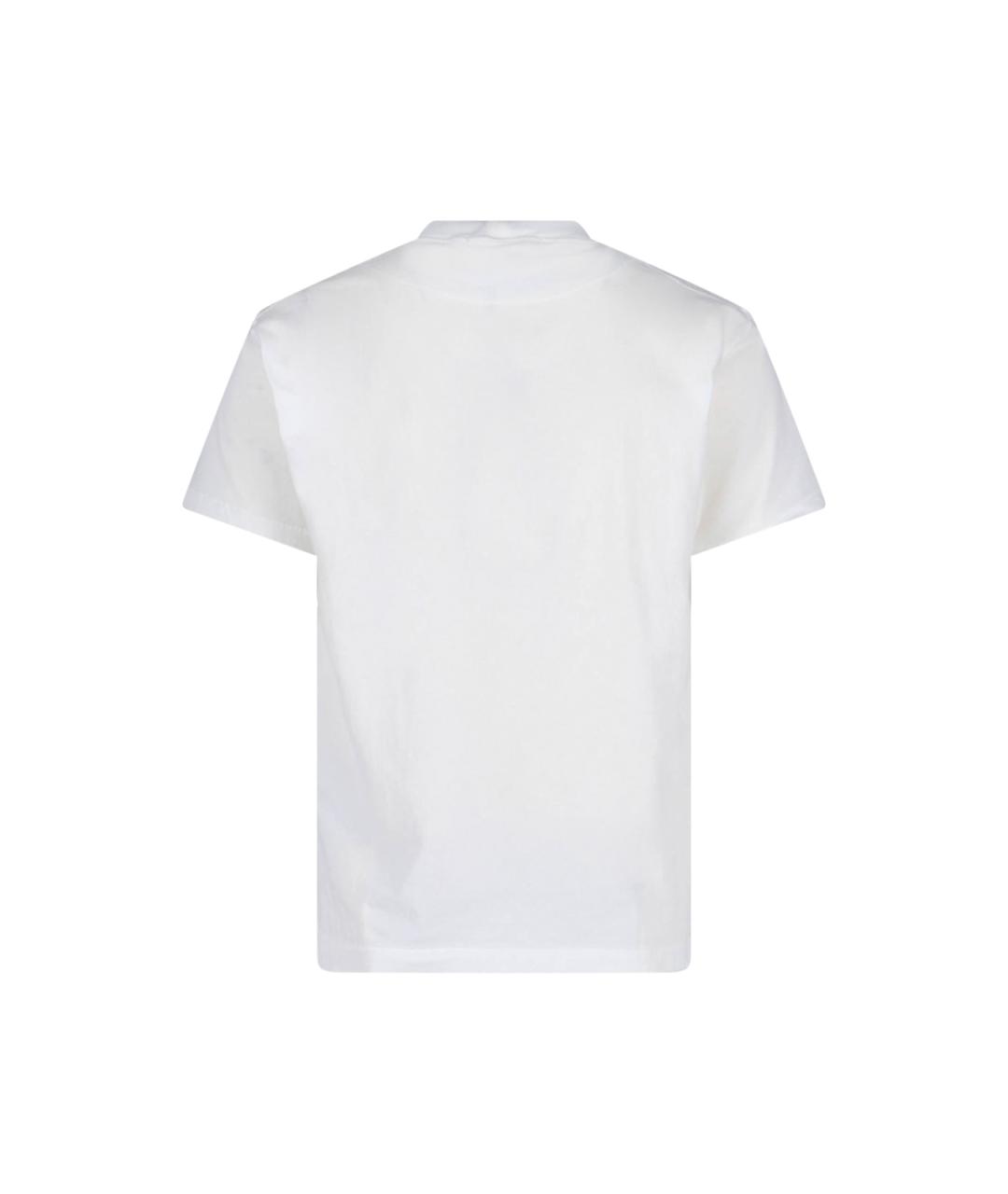STONE ISLAND Белая хлопковая футболка, фото 2