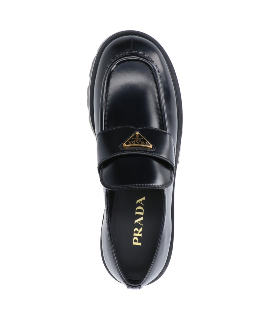 PRADA Черные кожаные лоферы, фото 5
