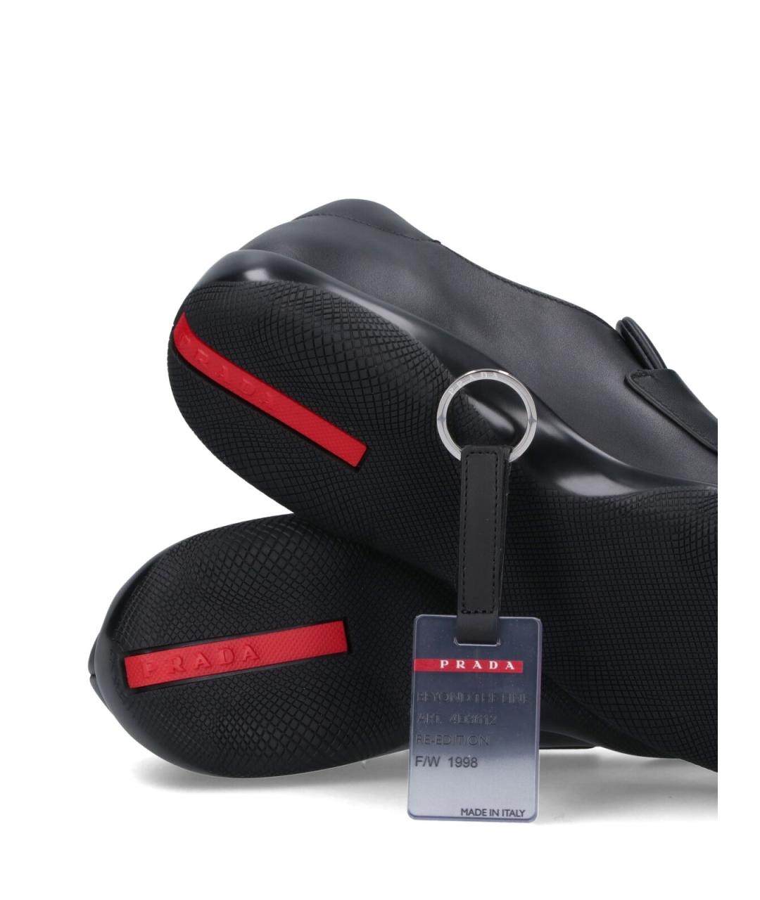 PRADA Черные кожаные лоферы, фото 4