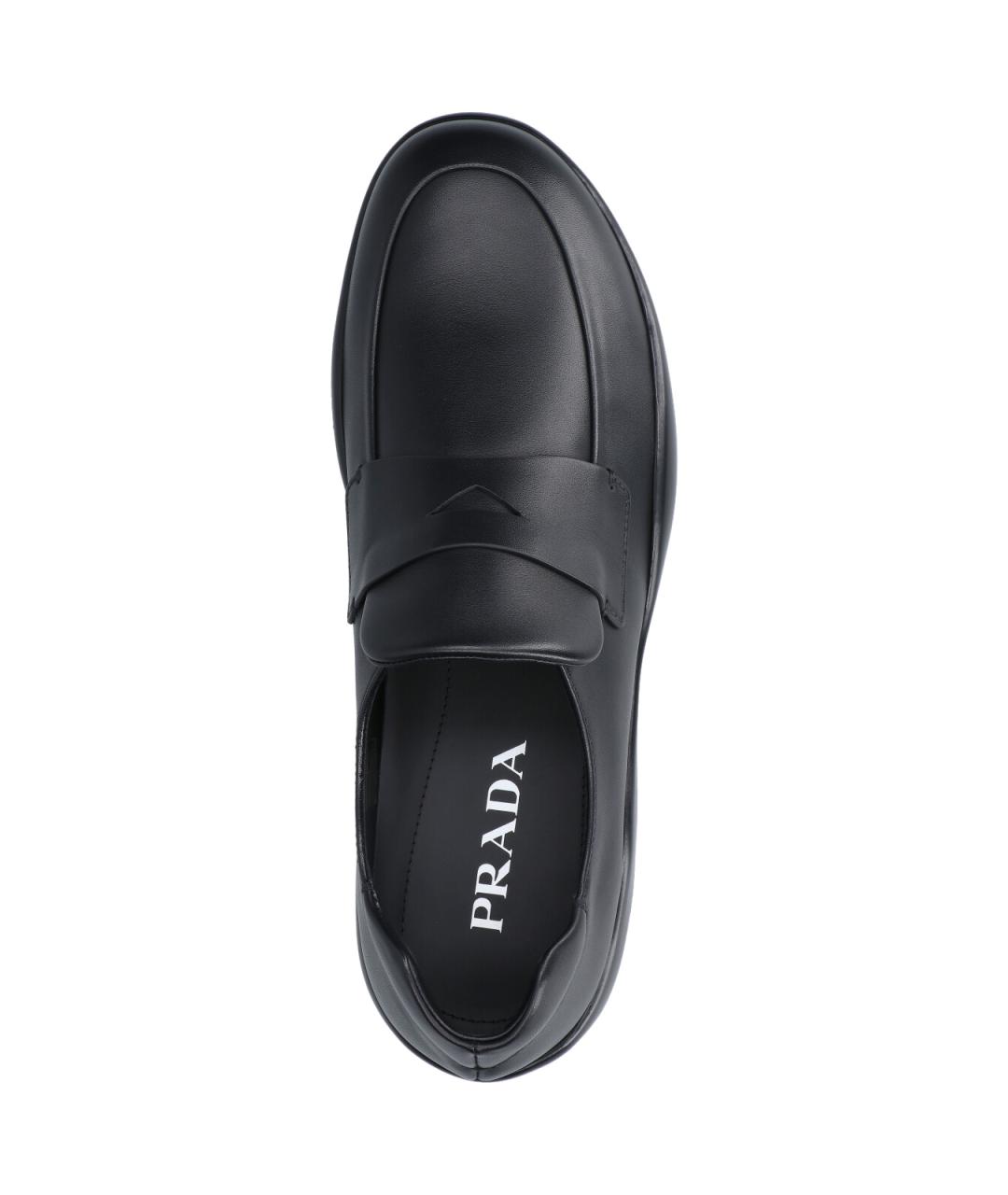 PRADA Черные кожаные лоферы, фото 5