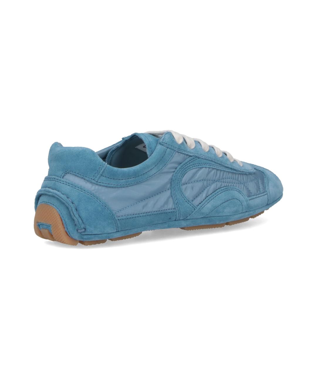 PRADA Синие синтетические кроссовки, фото 4