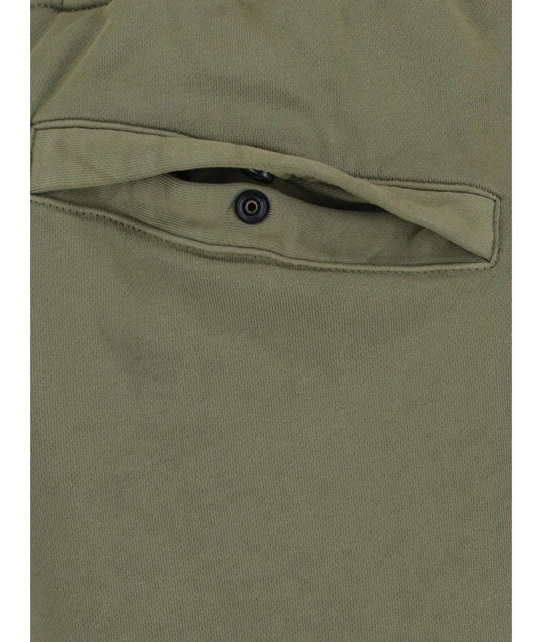 STONE ISLAND Зеленые хлопковые шорты, фото 5