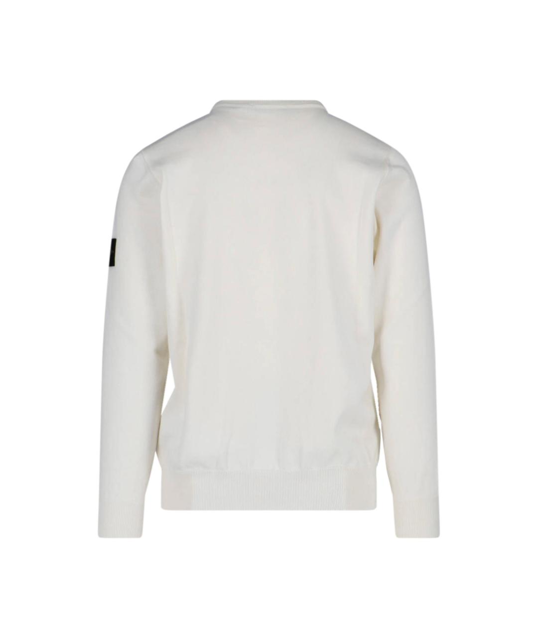 STONE ISLAND Белый хлопковый джемпер / свитер, фото 2