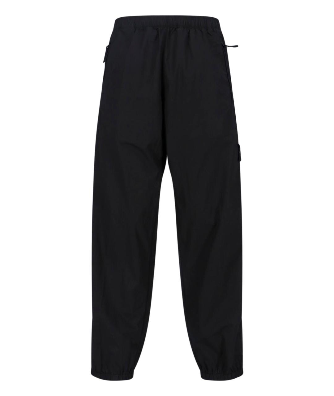 STONE ISLAND Черные хлопковые повседневные брюки, фото 1