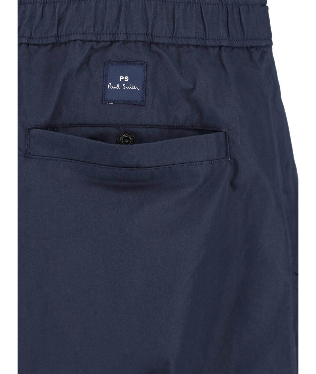 PAUL SMITH Синие хлопковые повседневные брюки, фото 4