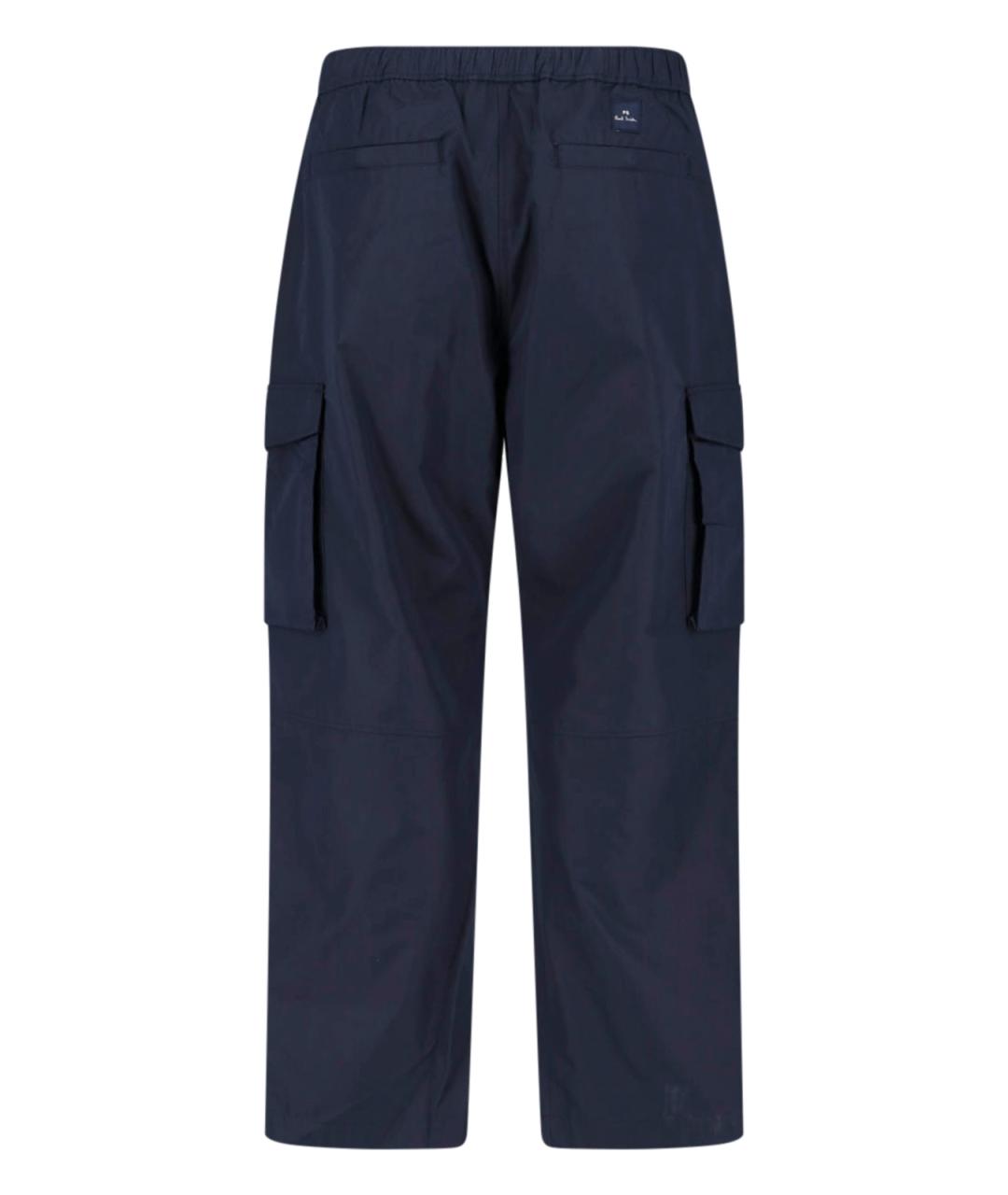 PAUL SMITH Синие хлопковые повседневные брюки, фото 2