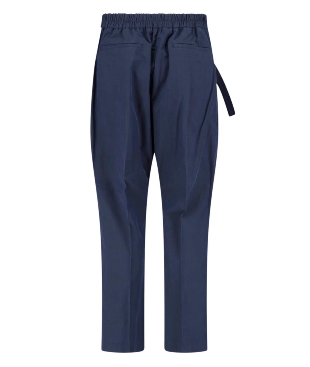 PAUL SMITH Темно-синие хлопковые повседневные брюки, фото 2