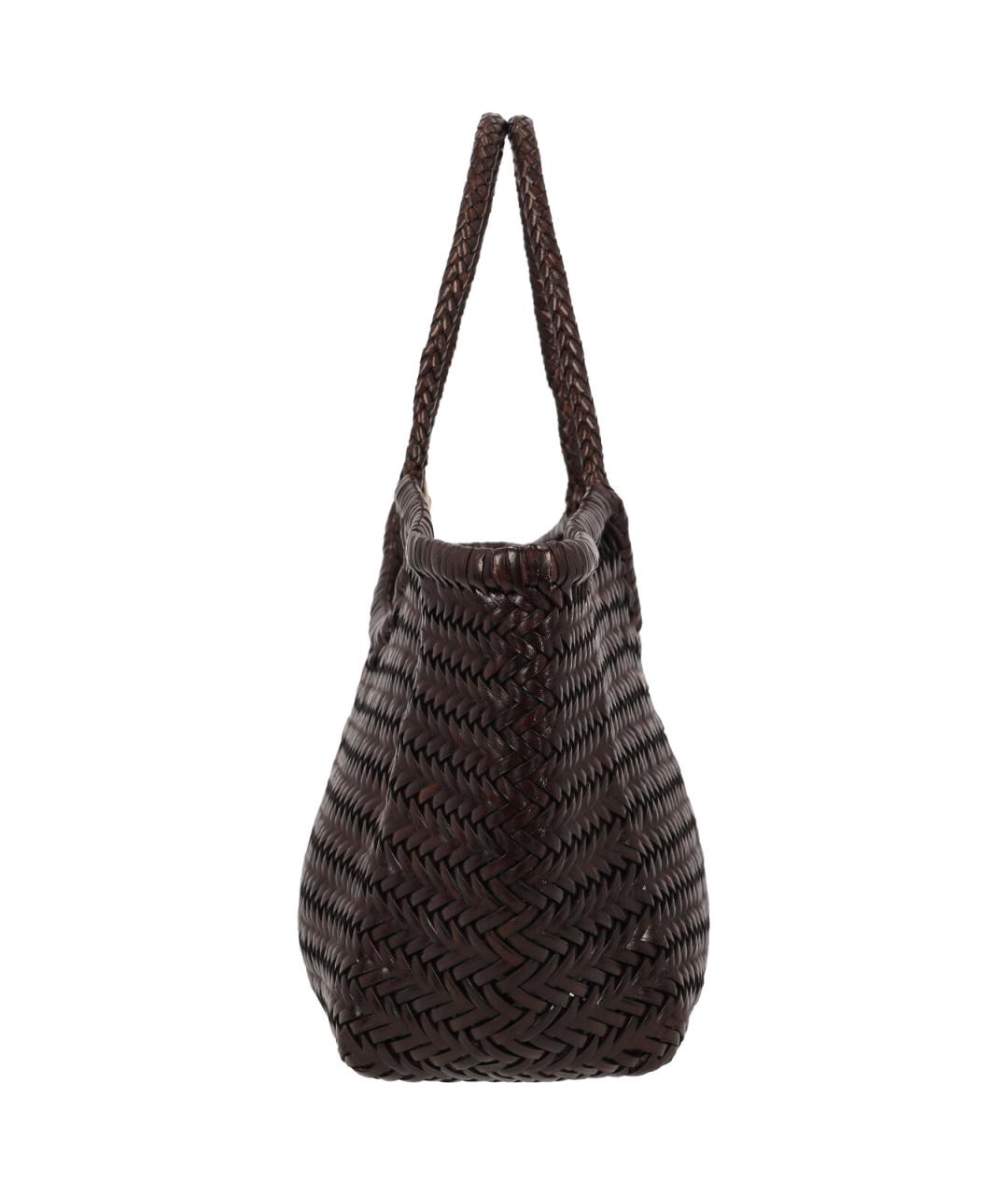 Dragon Diffusion Коричневая кожаная сумка тоут, фото 5