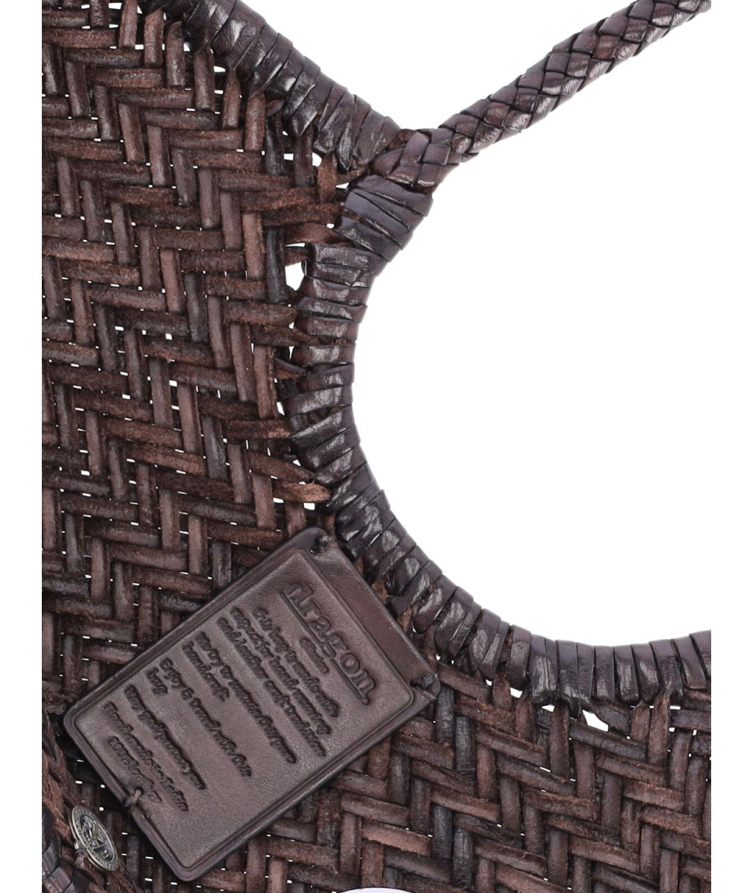 Dragon Diffusion Коричневая кожаная сумка тоут, фото 4