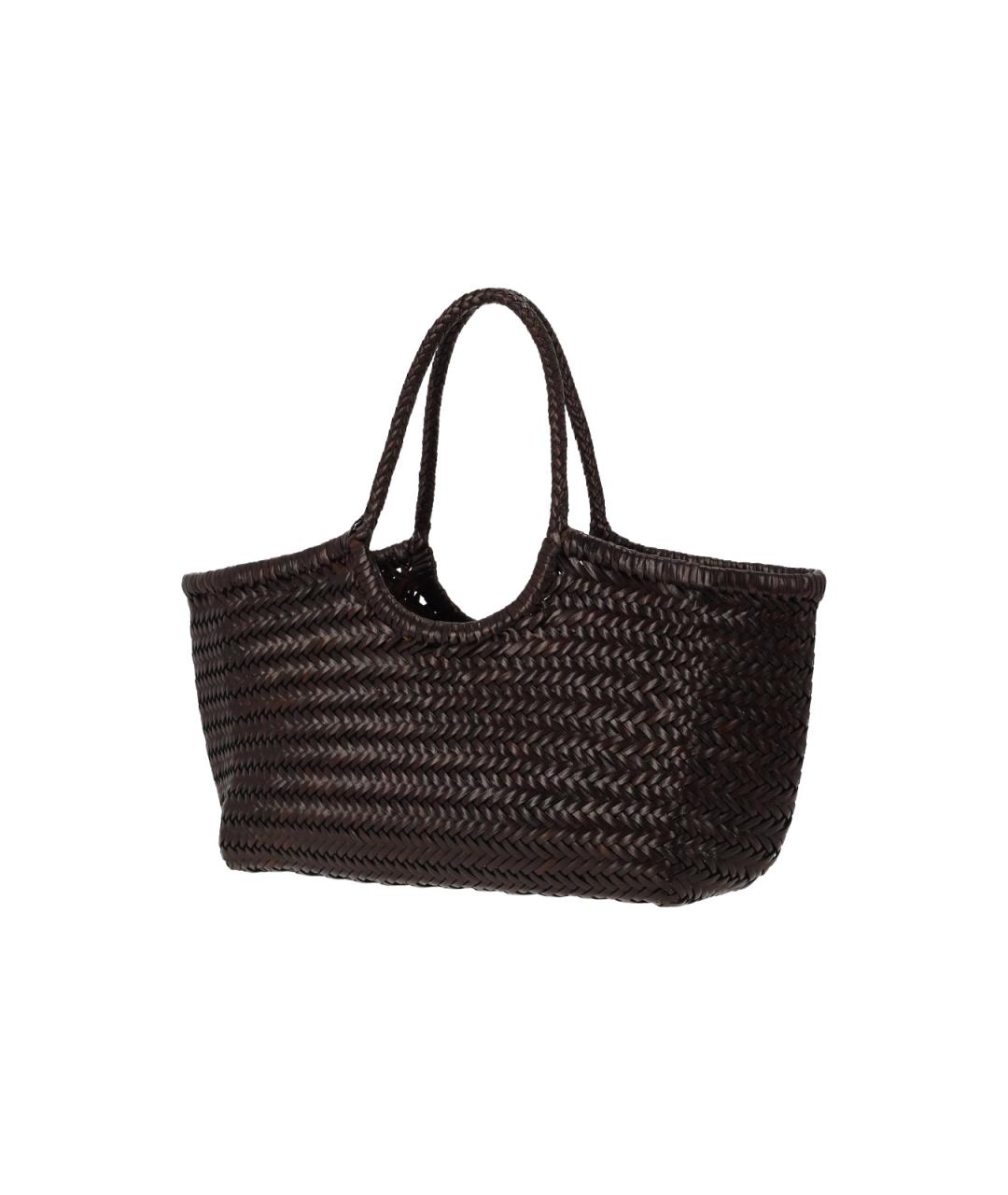 Dragon Diffusion Коричневая кожаная сумка тоут, фото 2