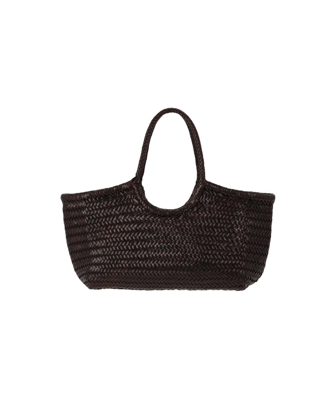 Dragon Diffusion Коричневая кожаная сумка тоут, фото 1