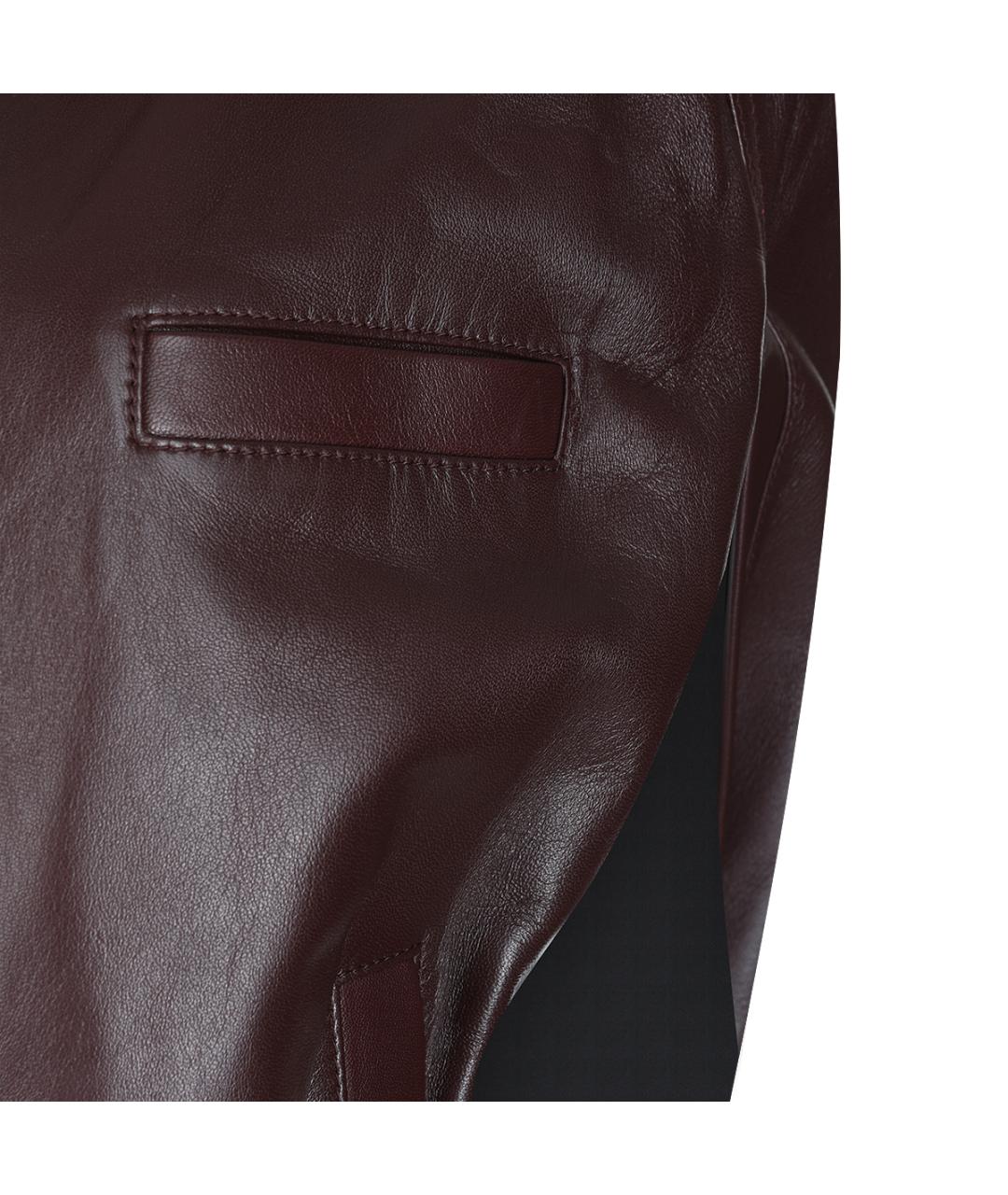 PHOEBE PHILO Бордовая кожаная куртка, фото 4