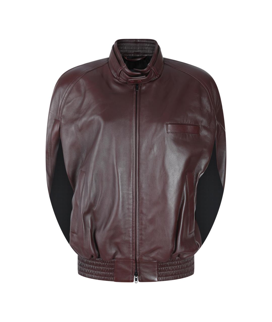 PHOEBE PHILO Бордовая кожаная куртка, фото 1