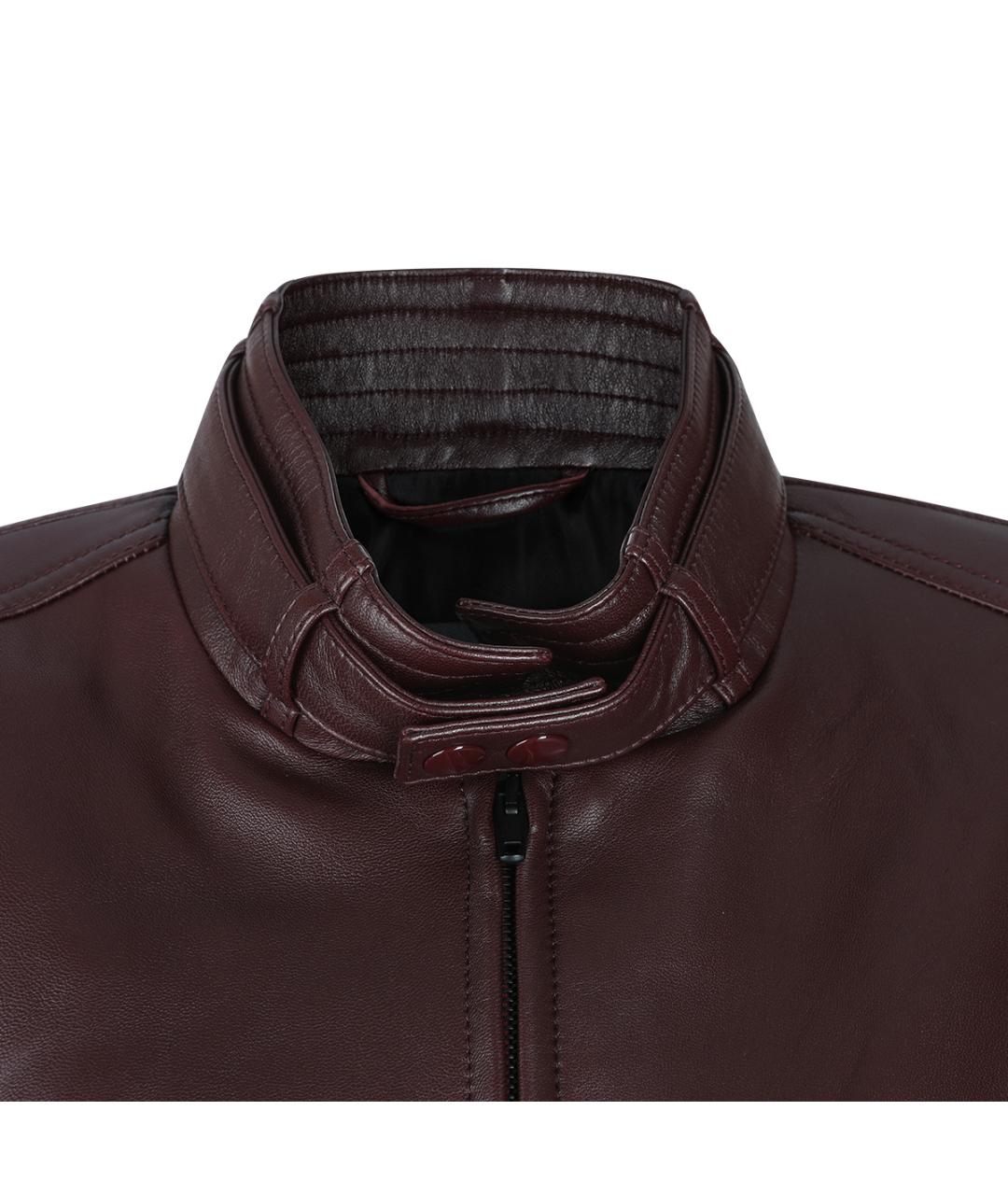 PHOEBE PHILO Бордовая кожаная куртка, фото 3