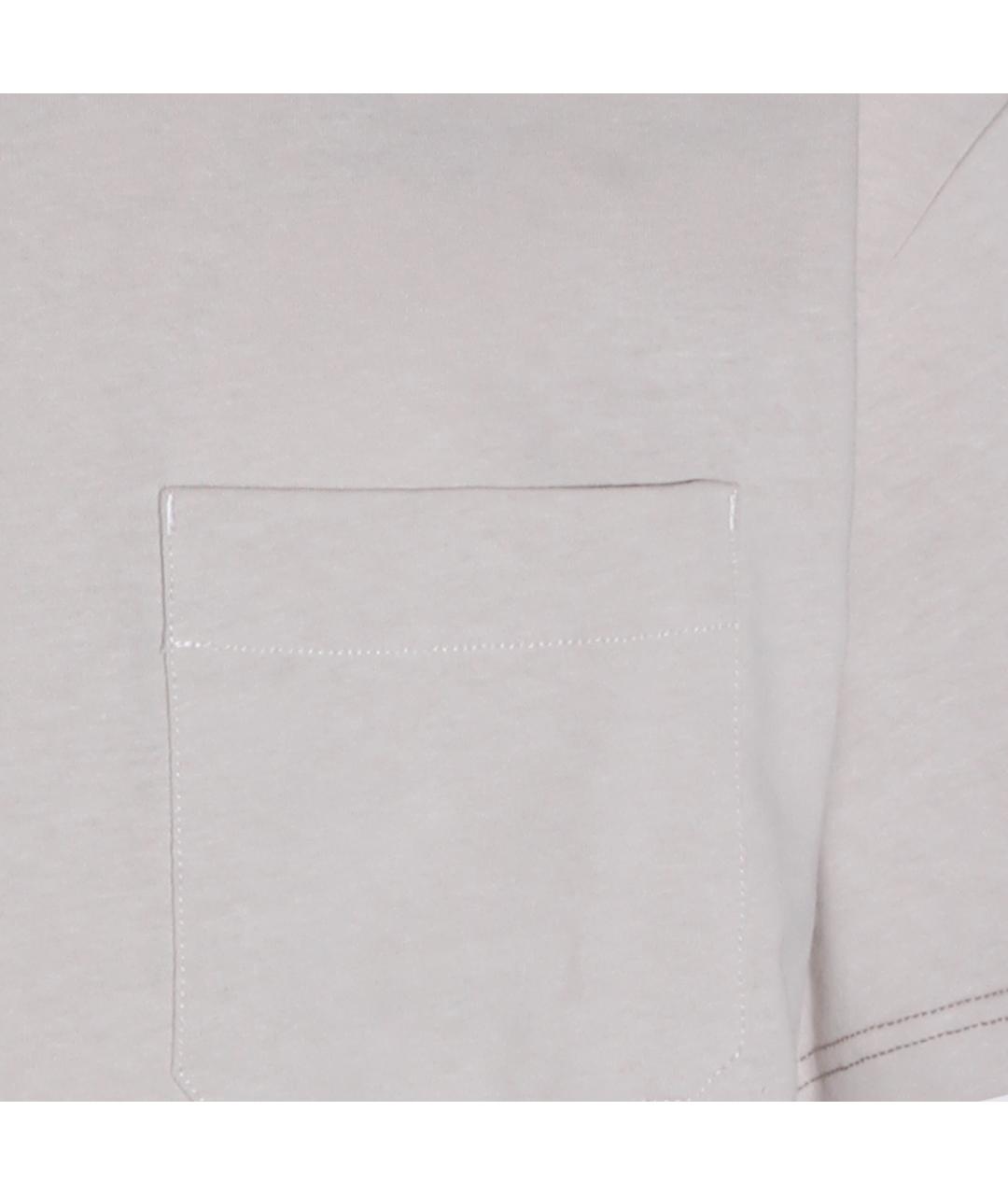 LEMAIRE Белая хлопко-леновая футболка, фото 6