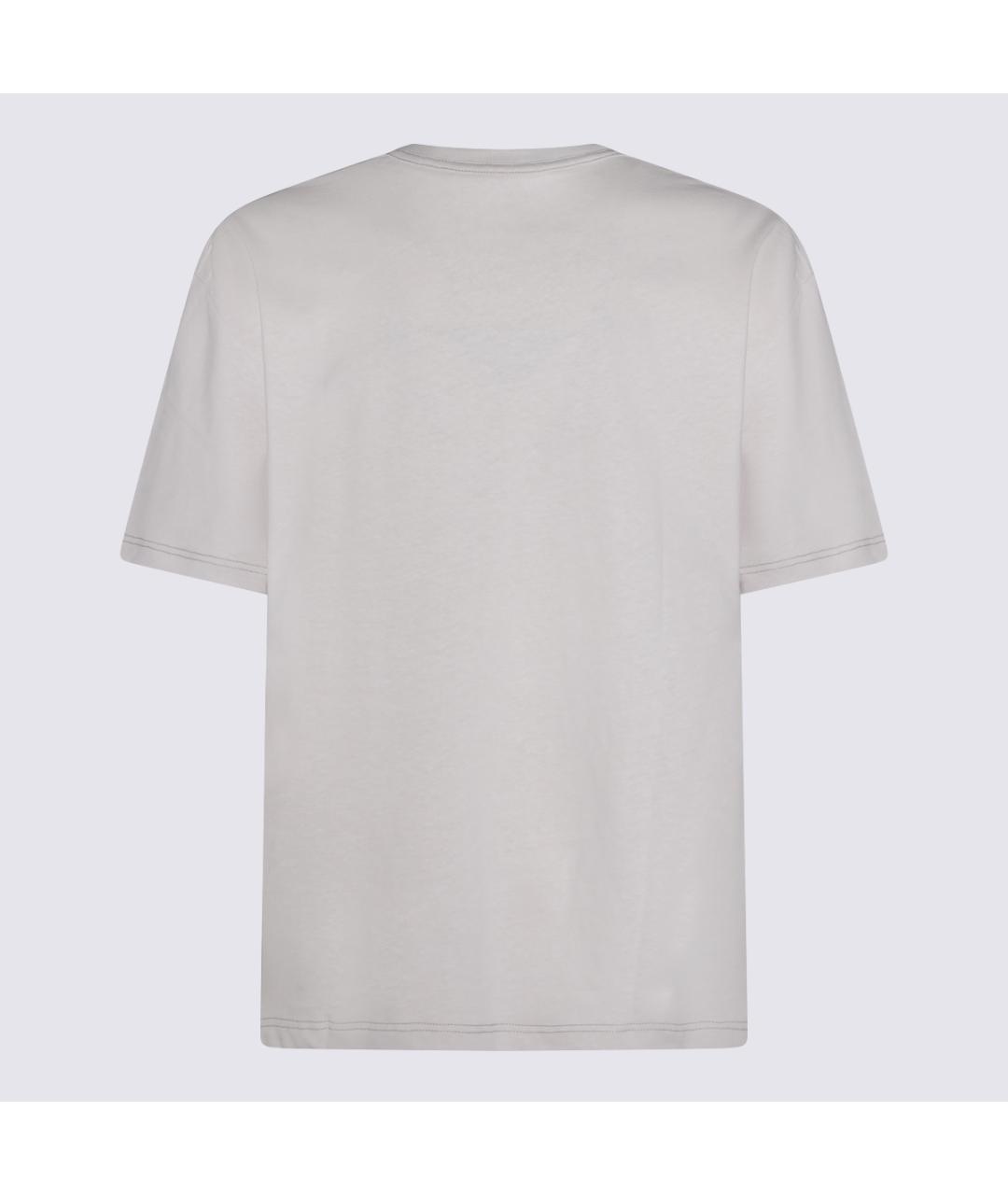 LEMAIRE Белая хлопко-леновая футболка, фото 4