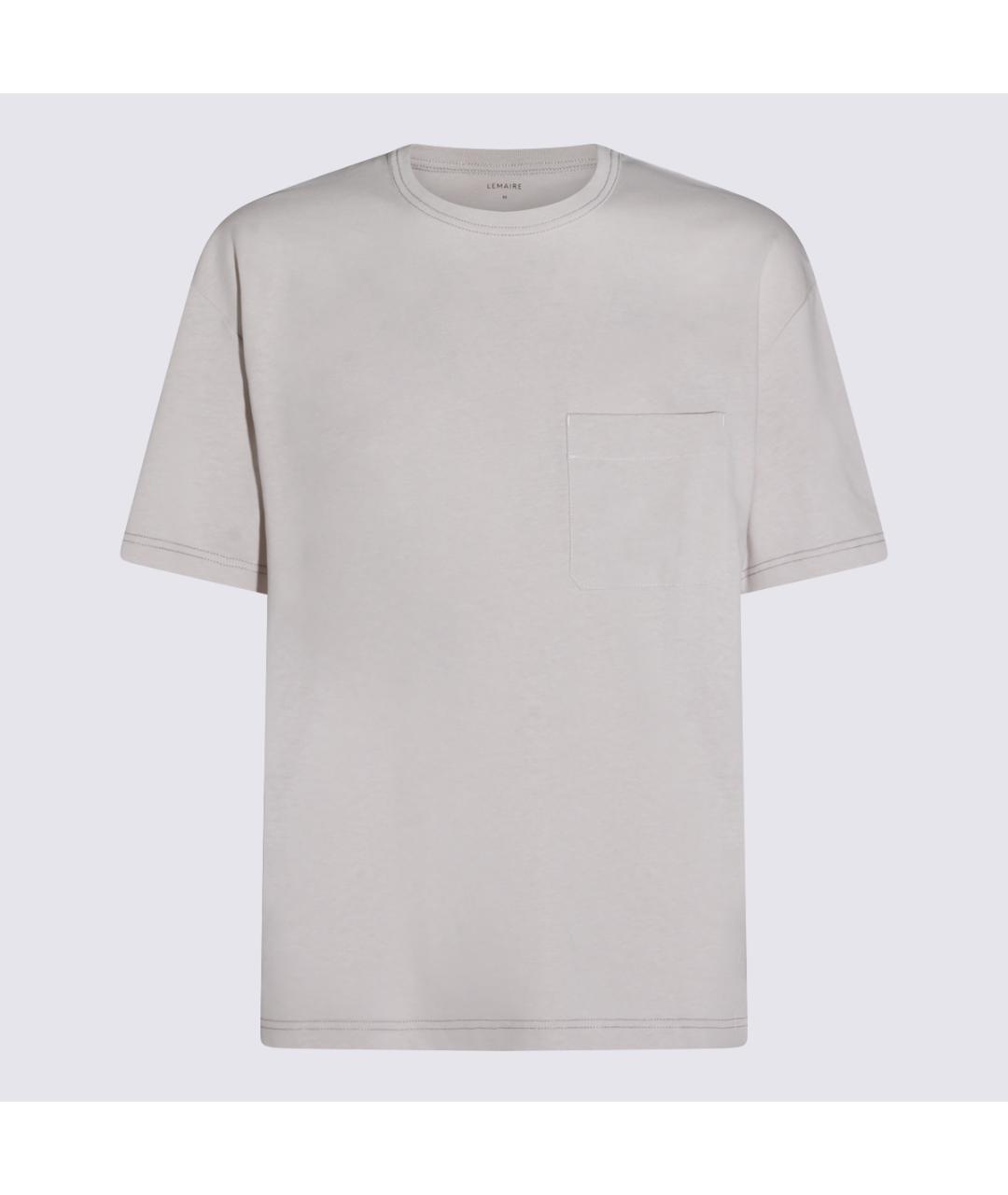 LEMAIRE Белая хлопко-леновая футболка, фото 2