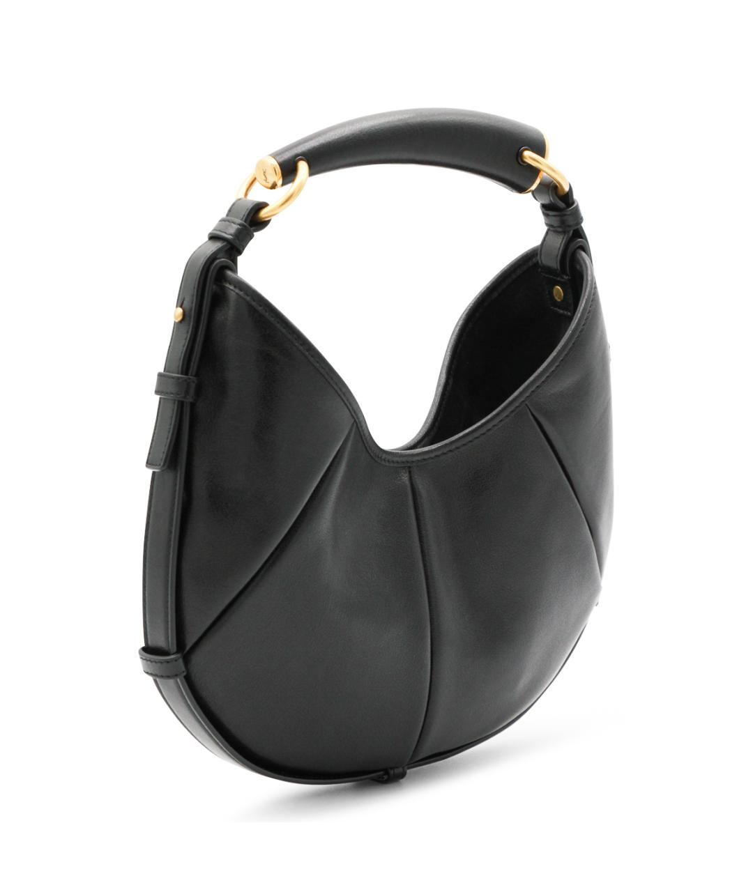 SAINT LAURENT Черная кожаная сумка тоут, фото 2